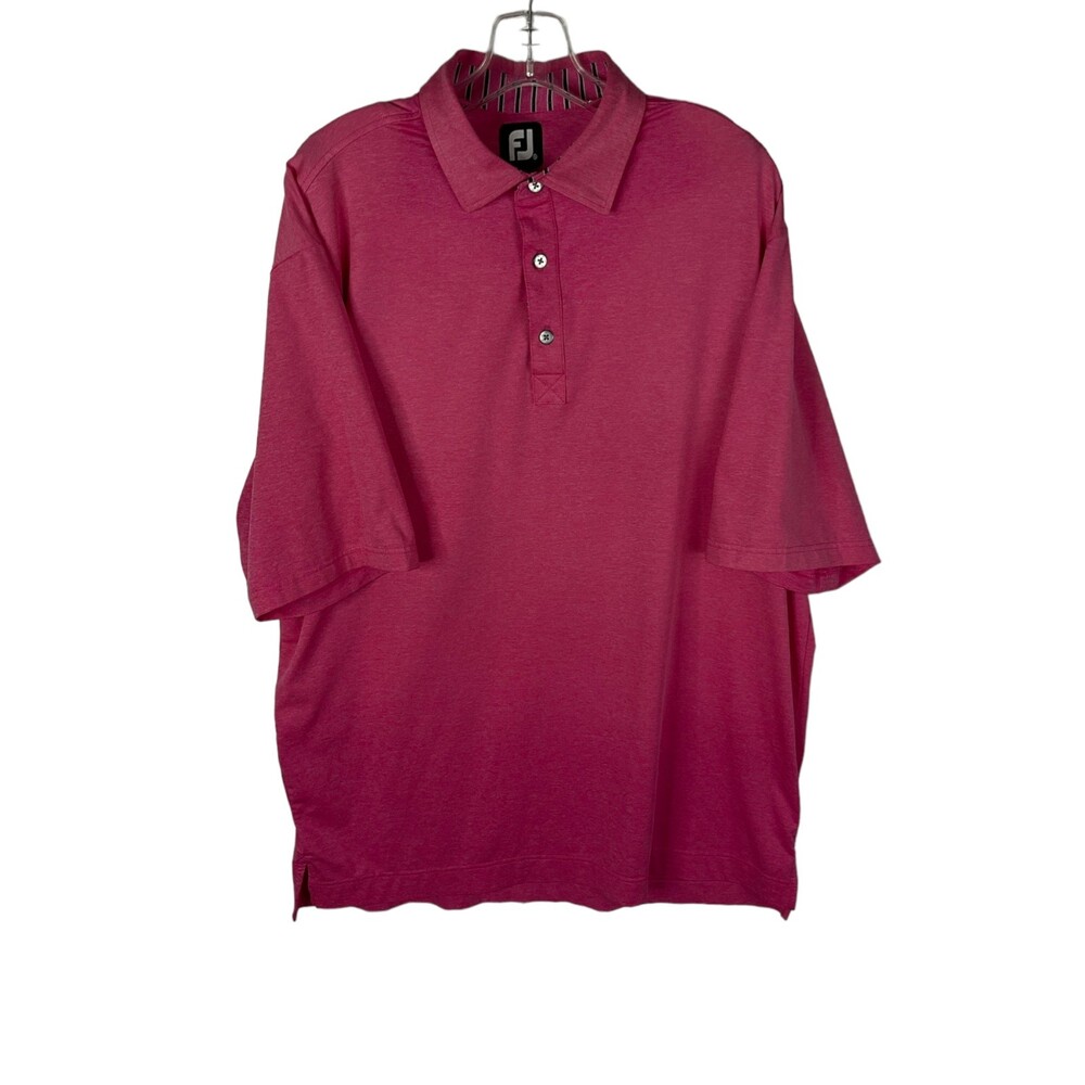 FootJoy FJ Men's Golf Performance Polo Shirt XL Athletic Fit Pink